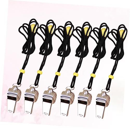 6 silbatos metálicos de acero inoxidable para árbitros miniatura 6