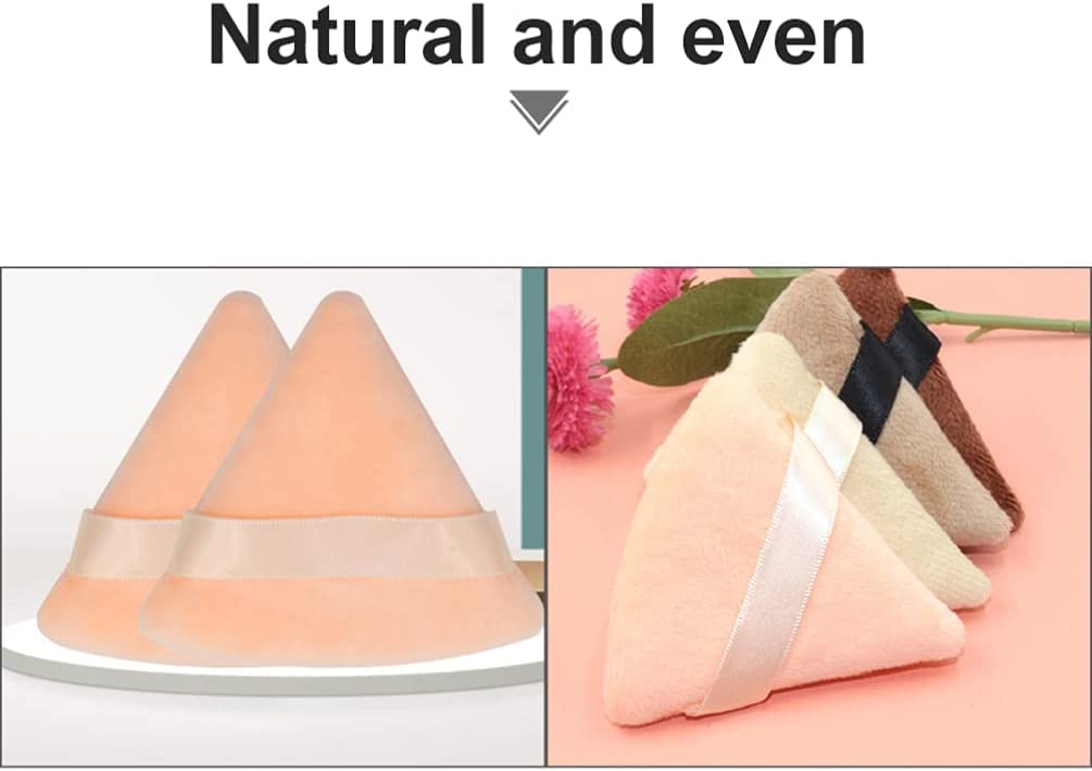 Schwammkissen Puffs, Make-up Schwamm Blender, Foundation Beauty Tool, 4 Stück Make-up Puderpads Dreieck lose Puderquaste Baumwolle Körper Gesicht Make-up Foundation Blender Applikator Schwamm für