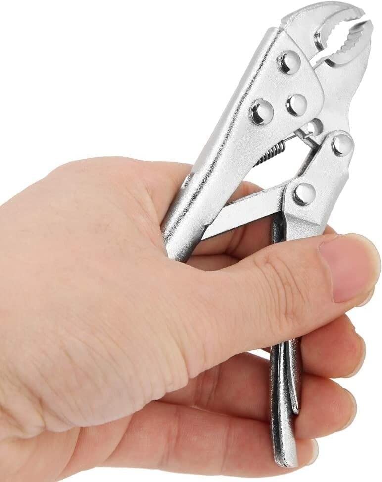 Orbitron 2pc Mini Locking Long Nose Mole Vice Welding Grip Clasp Small Adjustable Pliers, Nickel - Image 4