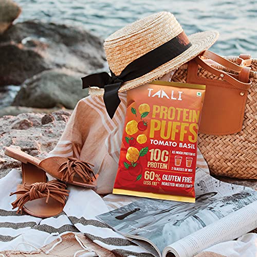 Taali Jowar & Protein Puffs | 60 gm (Pack of 12) | Try All Flavors Pack | Healthy Roasted Tasty Snacks, Ready to eat | 100% Veg., Gluten free products,No Cholesterol, No Trans-Fat