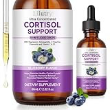 Cortisol Support 10-In-1 Liquid Drops, weniger Stress, mehr Fokus und Gelassenheit - Ashwagandha, Magnesium, L-Theanin, Vitamin C und Vitamin D3 für das Hormongleichgewicht, 60ml (1)