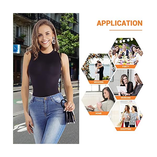 Irisnaya Shapewear Bodysuit for Women Waist Trainer Tummy Control Vest Body Shaper Round Turtleneck Jumpsuit (Large, Black)