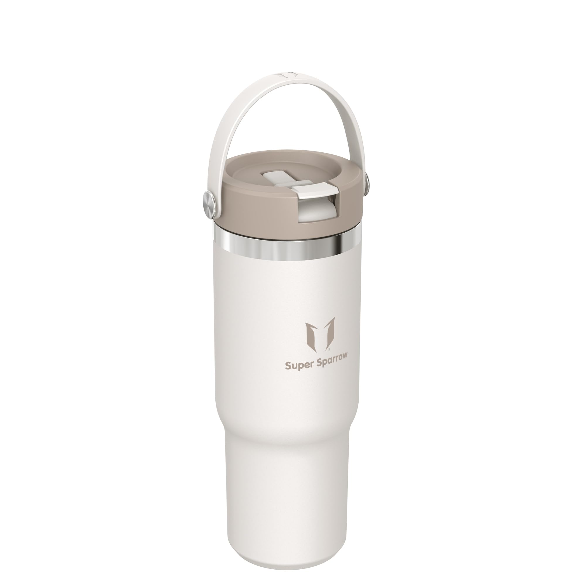 Sparrow Borraccia Termica 900ml - Twistpath Borracce con Tappo Flex con Cannuccia - Senza BPA & Perdite Bottiglia Acqua - Inox Borracce Termiche Per Portabevande - Ideale Per Casa, Ufficio O Auto