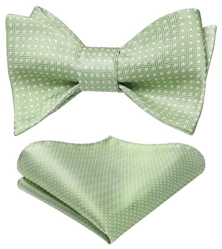 Eddrfy Fliege Herren Grün Mit Einstecktuch - Elegantes Set Für Hochzeit & Business