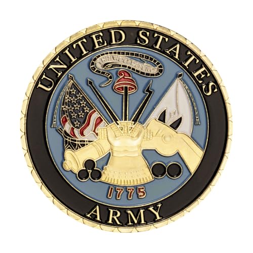 Moneda conmemorativa United States Army 1775 dorada miniatura 1