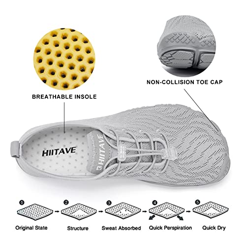 Image of hiitave Womens Water Shoes Quick Dry Barefoot for Swim Diving Surf Aqua Sports Pool Beach Walking Yoga
