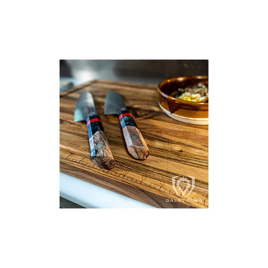 Dalstrong Chef Knife - 8 inch - Firestorm Alpha Series - Premium 10Cr15CoMoV High-Carbon Steel - Traditional Japanese Wa Stabilized Wood & Resin Handle - Kitchen Knife - Chef's Knife