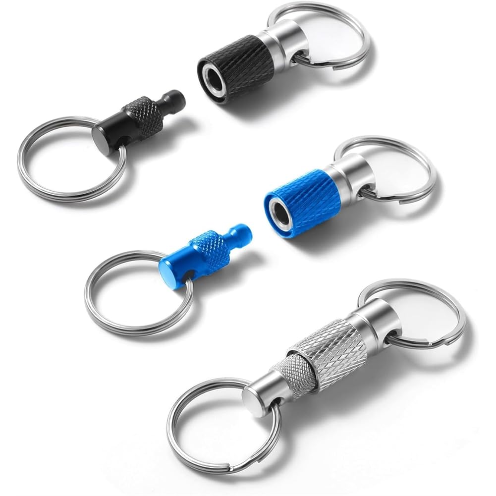 CTRLZS Key Chain Quick Release Detachable Pull Apart Key Ring for Men, Keys, Car Purse Bag
