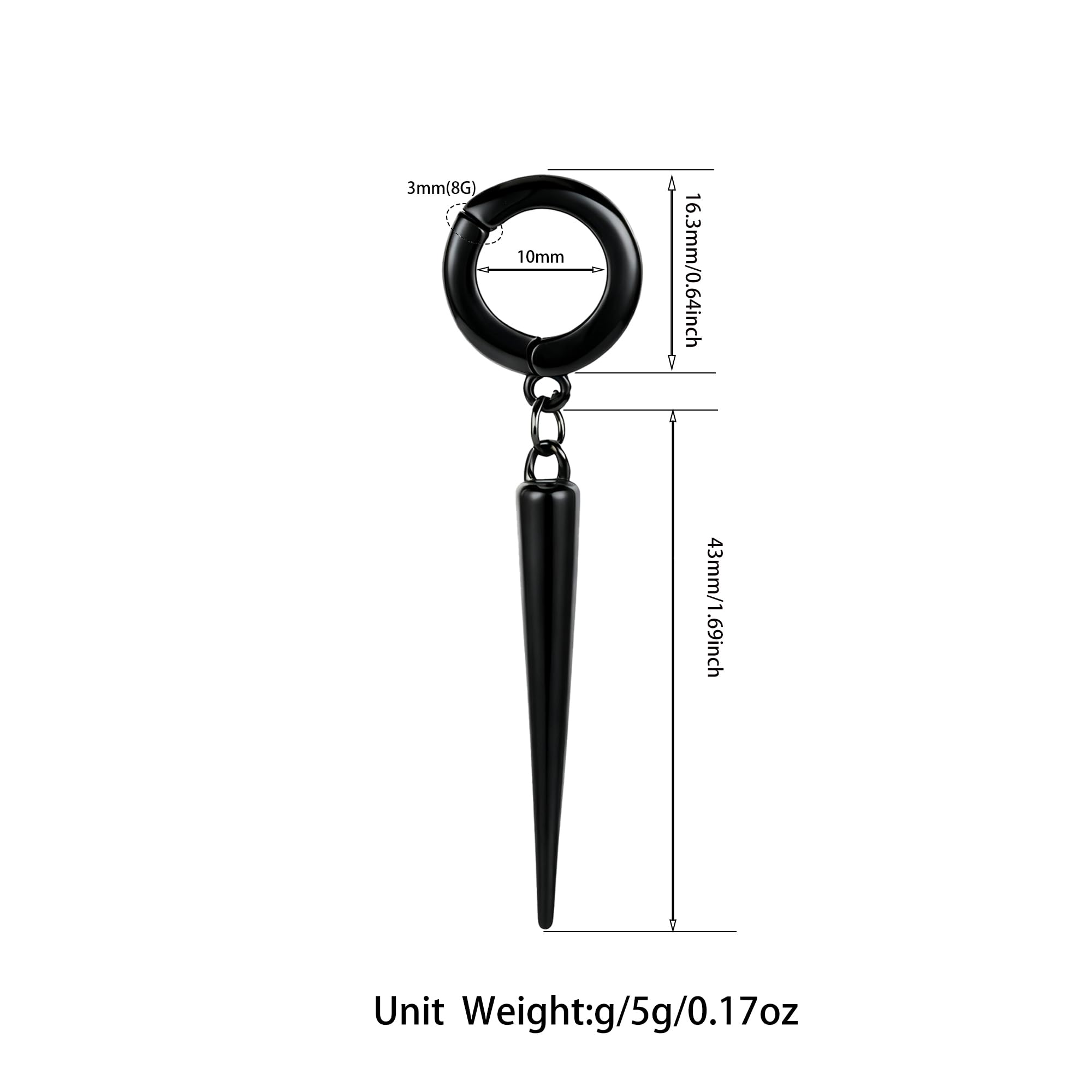 Vankula Pesos Orejas 1 Pare Dilataciones Oreja Expansaor Aro acero inoxidable Oreja piercing de joyería para Mujer Hombre 4mm 6mm