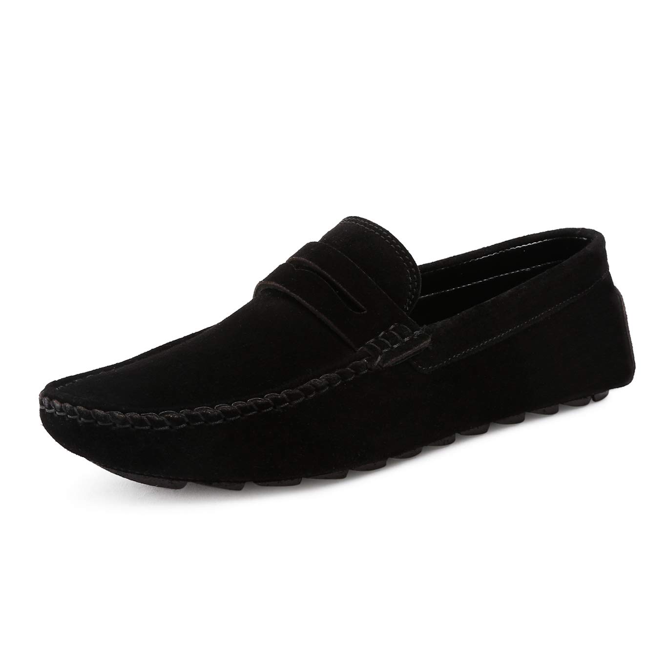 LOUIS STITCH Mens Obsidian Black Demesure Unerobe Italian Suede Leather Shoes Moccasin Style Handmade Loafers for Men (ITJB) (Size- 9 UK) (B08PFQXQMN) Amazon Price History, Amazon Price Tracker
