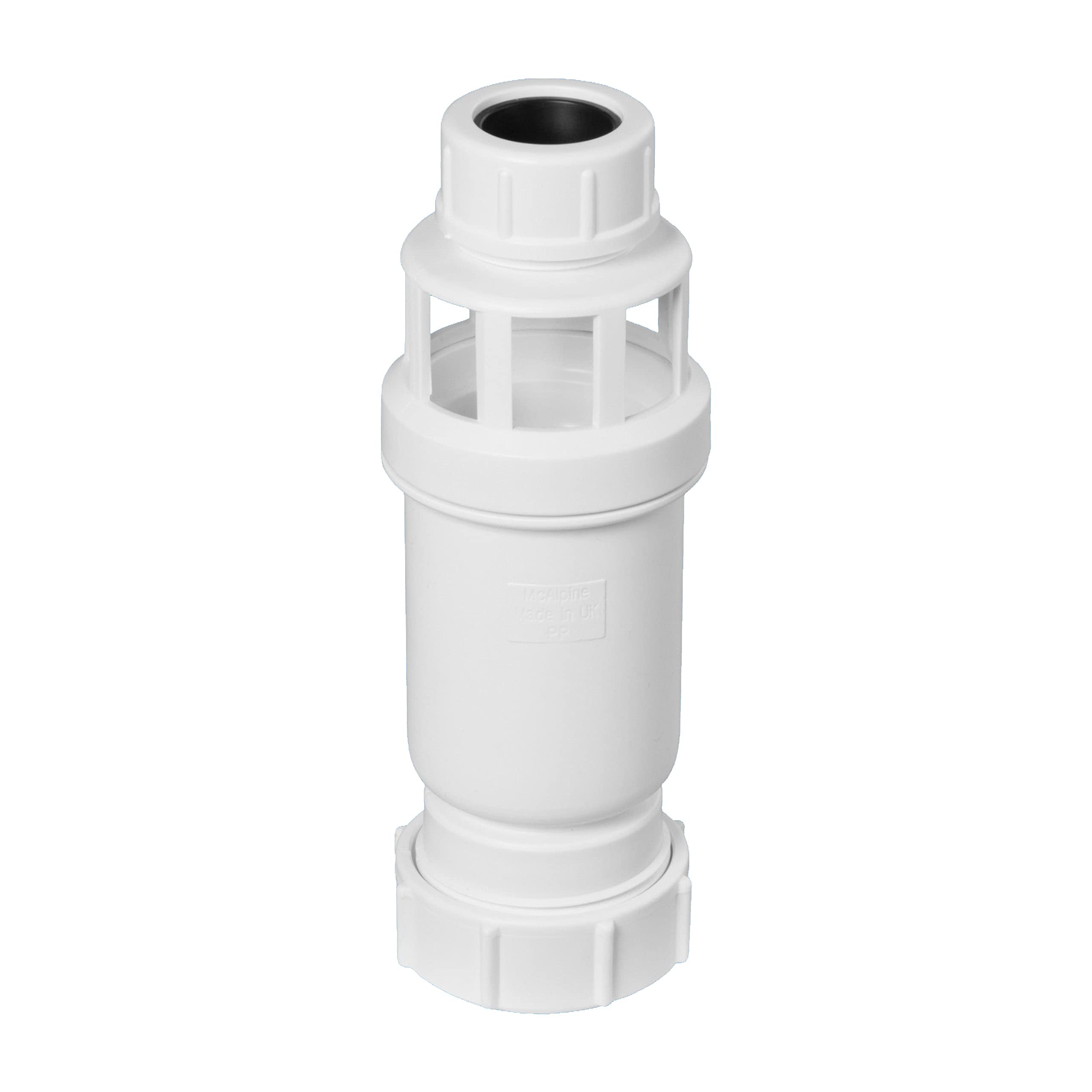 Mcalpine Tundish with Self Close Valve 15/22mm Inlet x 1.25'' Outlet MACTUN-2