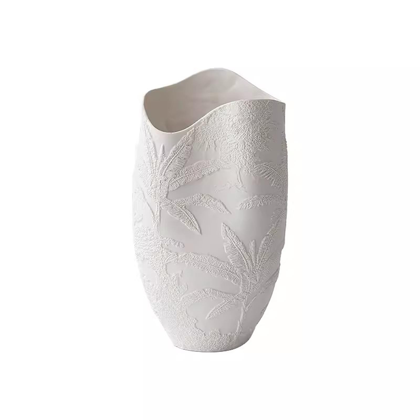 Wazony Duża biała płaskorzeźba ceramiczne artykuły kwiatowe świeże kwiaty wazon hydroponiczny salon u rodziny goszczącej salon dekoracja przedpokoju Dekoracyjny wazon na kwiaty