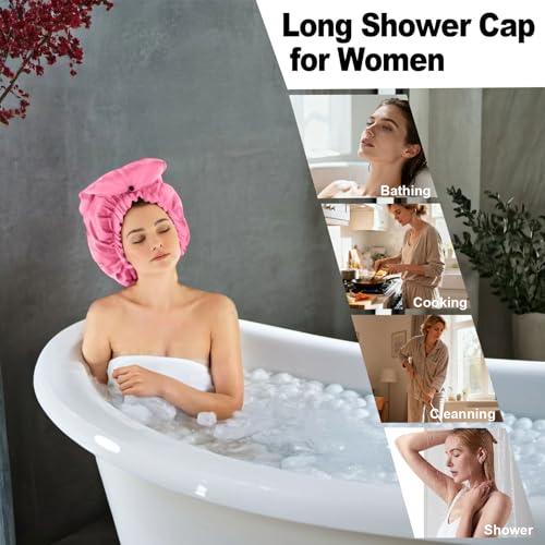 ELEBOX Extra Large Shower Cap for Curly Hair | Waterproof