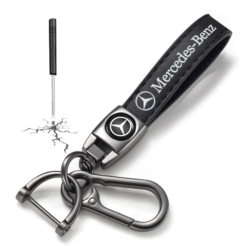 sunnilly Schlüsselanhänger für Auto Kompatibel für Mercedes Benz CESM CLK GLK GL AB AMG GLS GLE AMG Series Serie,Auto Schlüsselanhänger Ersetzen Zubehör, Geschenk für Männer Frauen