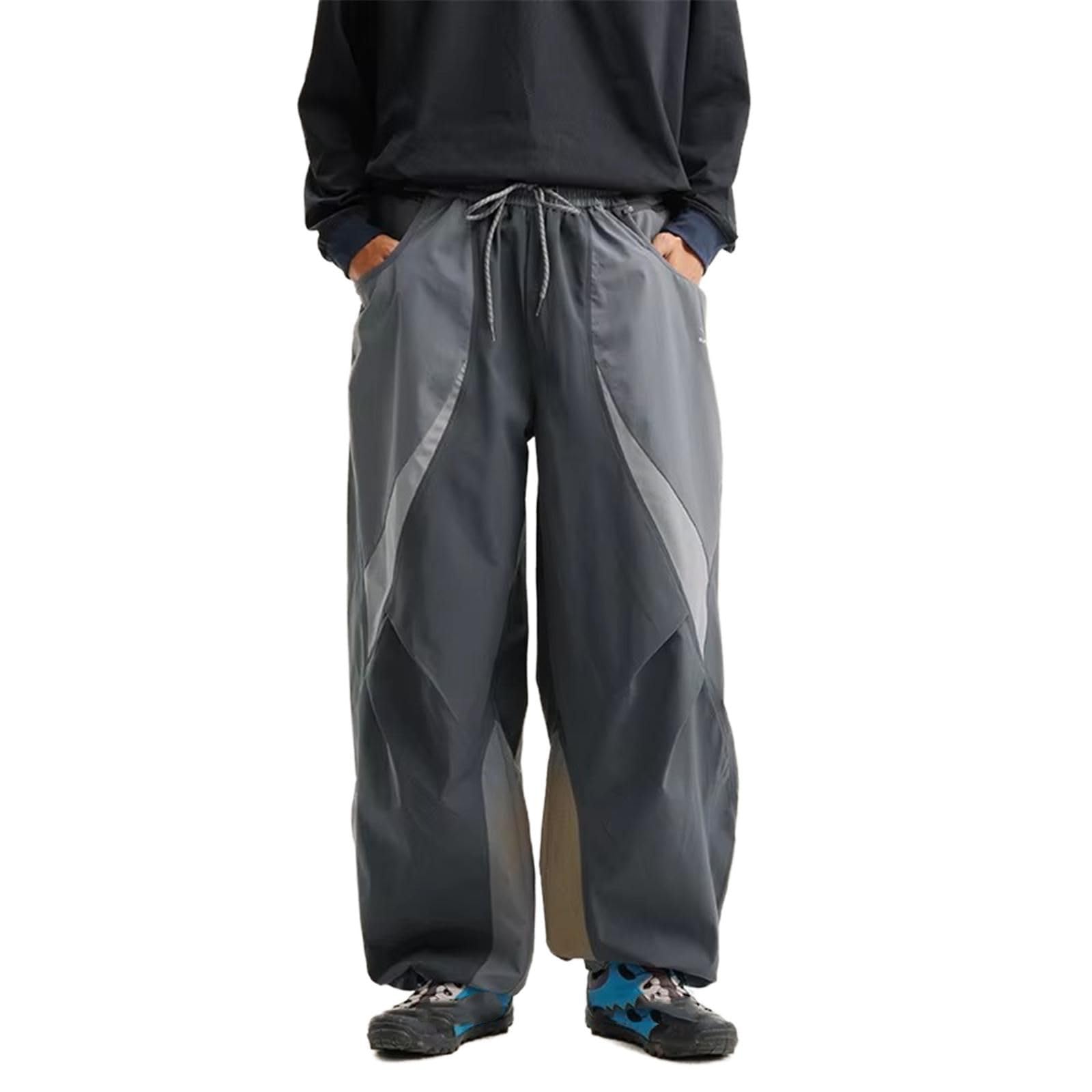 Pantalones de Carga de Pierna Ancha para Hombre, Pantalones Unisex Informales callejeros Ligeros