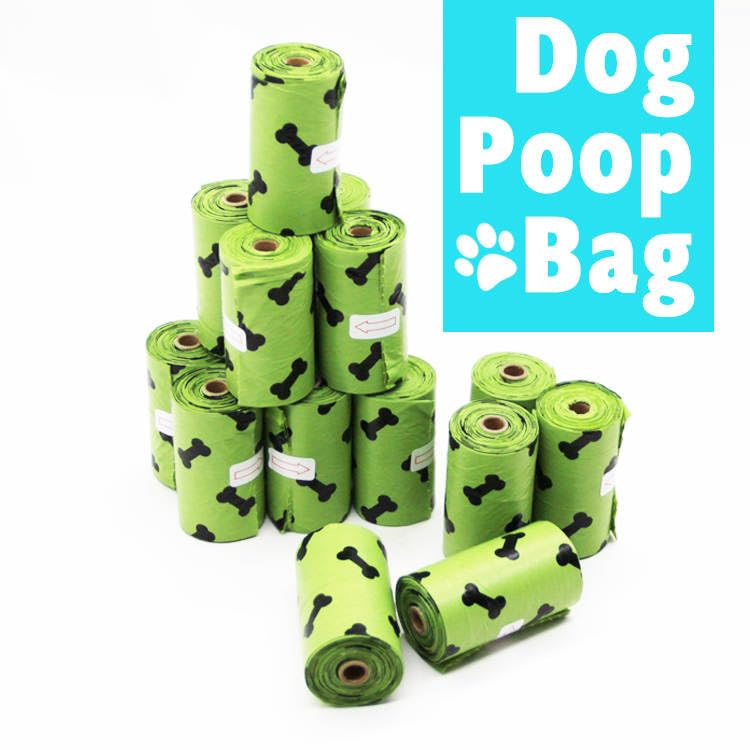 Image of Dog Poop Bags Standard, 360 Count, Green, 13 Inch x 9 Inch, 100% Leak-Proof, Lavender Scented