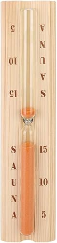 Miniatura 6 de Fydun Reloj de arena para sauna de pino con temporizador de madera resistente al calor preciso para spa baño jardinería