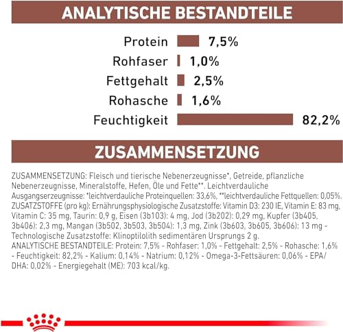 Royal Canin Veterinary Gatrointestinal Moderate Calorie | 4er Pack | 4 x 12 x 85 g | Diät-Alleinfuttermittel für Katzen | Zur Linderung akuter Resorptionsstörungen des Darms