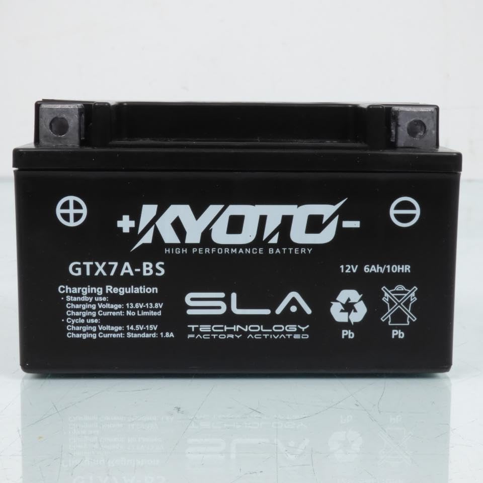 Batterie SLA Kyoto compatible avec Quad Suzuki 450 Lt-R Quadracer New Gearbox 2011 à 2012 YTX7A-BS SLA / 12V 6Ah