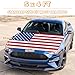 Lixure Hood Flag Cover - 63x47 in Car Hood Cover USA Flag for Car Decor, Durable Elastic Fabric Fits Most Cars, Pickups, SUV's Hood