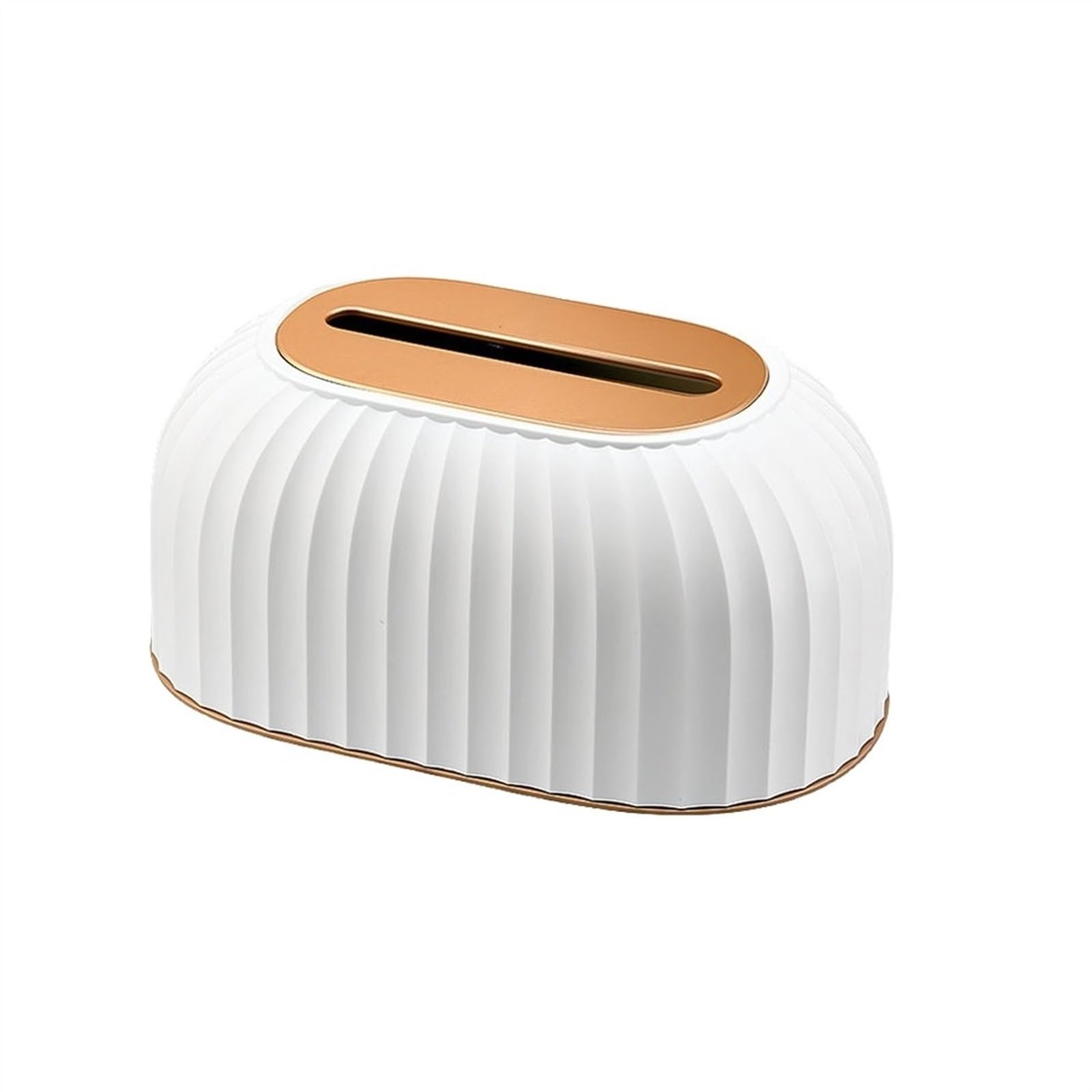 Tissue Case Nordic Striped Tissue Box Holder Toilet Paper Table Napkin Dispenser Home Decoration Tissue Dispenser(White)