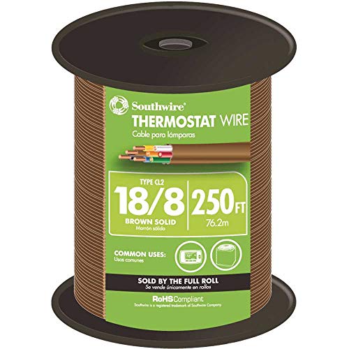 Southwire Thermostat Wire 18 Ga / 8 Conductor 250 ' Brown
