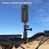 Vista 5 de Soporte de cámara de aluminio con rotación de 360 grados, montaje de adaptador ajustable de tornillo de 1/4, compatible con GoPro Hero