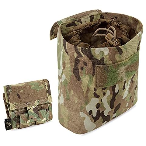 KRYDEX Molle Dump Pouch Roll-Up Drawstring Magazine Utility Pouch Folding Dump Bag (MC) Cover