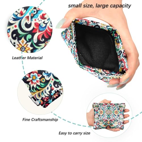 Kalocsa Sample O Print Coin Purse Leather Pouch Change Purse, Squeeze Coin Pouch for Cards, Keys & Lipsticks, Unisex2