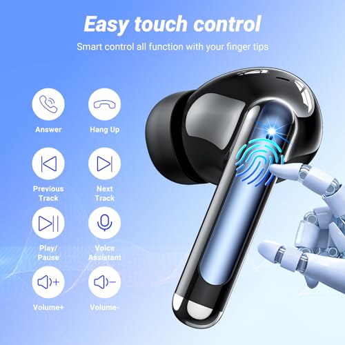 Auriculares-Inalambricos-Bluetooth-2024-Auriculares-Bluetooth-53-HiFi-Estereo-con-HD-4Mic-42-H-Cascos-Inalambricos-Bluetooth-con-funcion-de-reduccion-de-Ruido-IPX7-Impermeable-Pantalla-LED-Negros