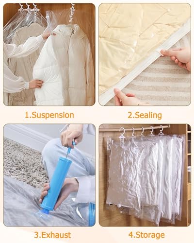 Sac de rangement sous vide pour vêtements transparent afin de libérer de l'espace