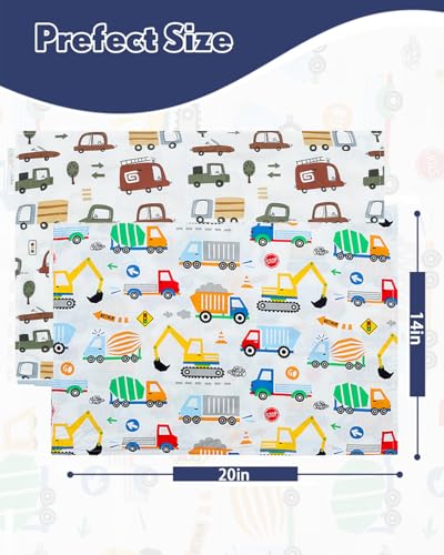 Image of ALVABABY Toddler Pillowcases 2 Pack Organic Cotton Fit 13 inchx 18 inch or 12 inchx16 inch Kids Pillow Cover Envelope for Girl Boy Travel(Pillowcase Only)