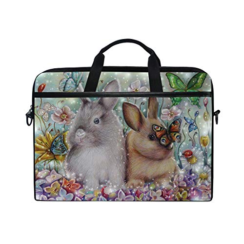 Bolso bandolera para portátil de 14-15.4" que protege tu ordenador con un diseño único de liebres