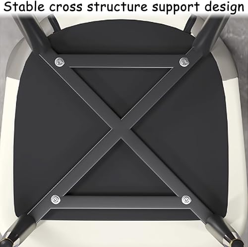 Miniatura 6 de YVYKFZD Juego de sillas de comedor de cuero, silla de comedor con respaldo curvado y patas de metal, sillas de cocina tapizadas, silla de sala de