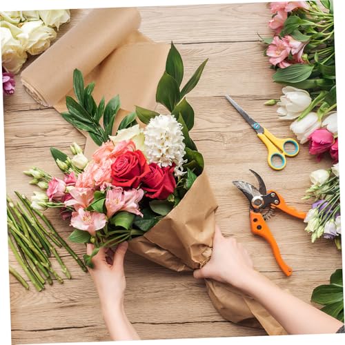 Papier Cadeau Kraft Marron Épais Résistant et Papier Emballage Bouquet LRXIYODE - 4