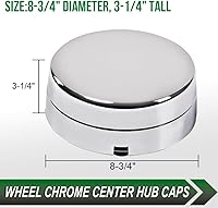 Vista 2 de VRracing - Juego de 2 tapas centrales de rueda compatibles con Dodge Ram 3500 2003-2017 de 1 tonelada de doble rueda cromada