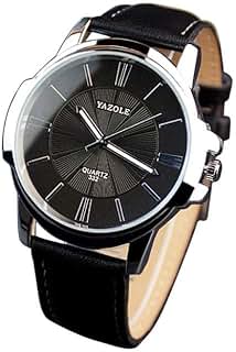 Luxury Stainless Steel Band Leather Men Watch Dial Quartz Wr