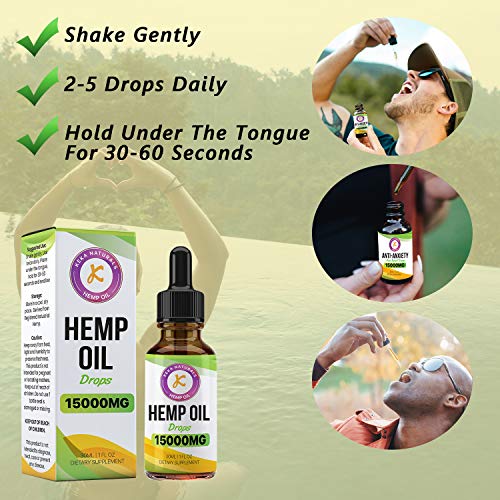 Hemp Oil Drops Dietary Supplement | 15000mg | High Strength | Made in UK | GMP Standard | No Artificial Flavours | GMO Free | Vegan & Vegetarian | 30ml - Image 7