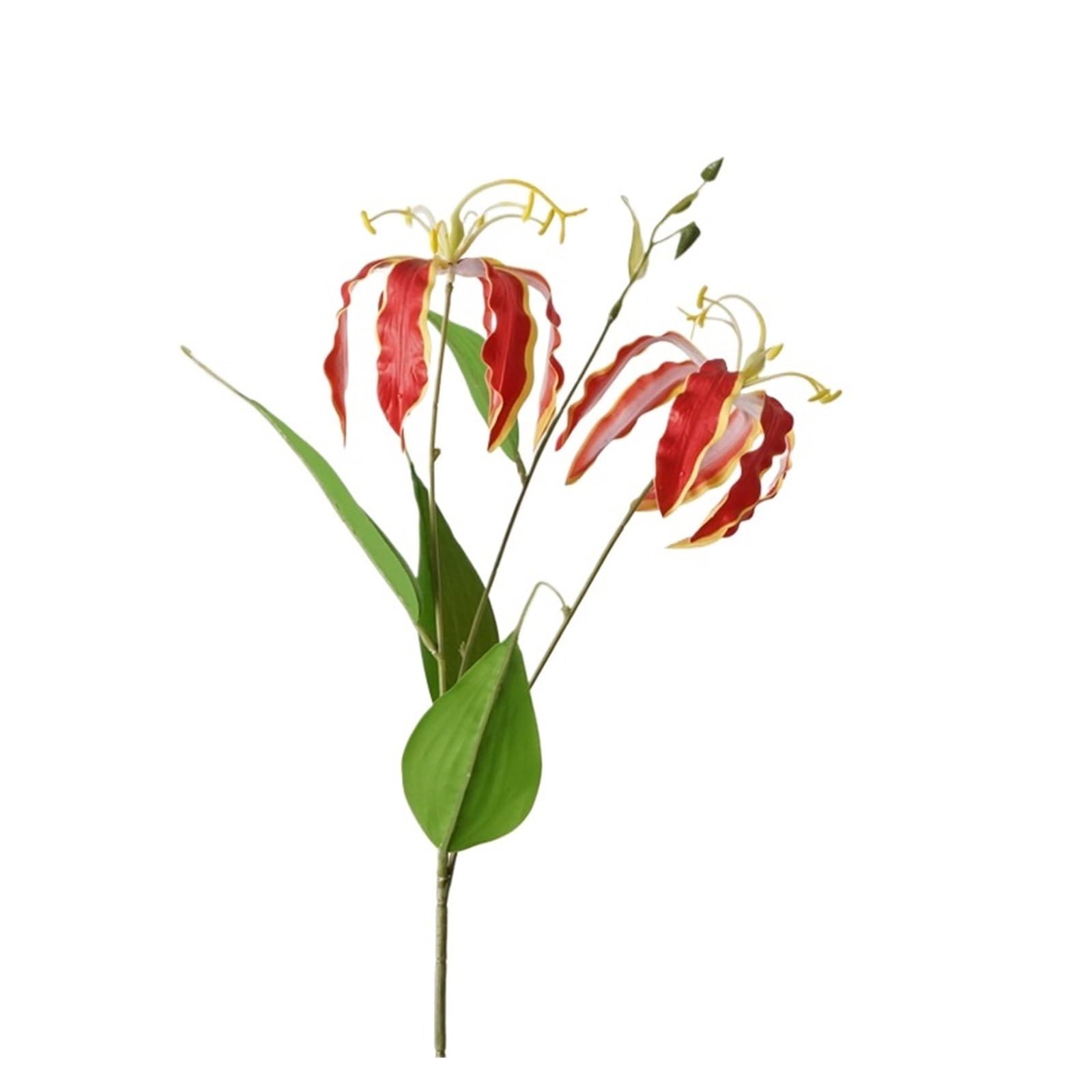 Casetlong 5Pcs Artificial Flower Home Room Decoration Fake Flowers Wedding Floral Arrangement Photography Props(Red)