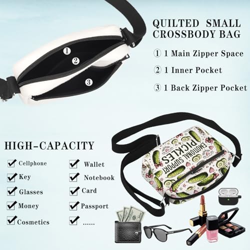 GJTIM Pickle Lover Gift Canning Enthusiasts Gift Emotional Support Pickles Crossbody Bag4