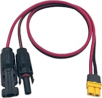 Vista 3 de Conector solar a adaptador XT60 Panel solar para batería Lipo EFDELTA estación de energía portátil River 600 y generador solar (9.8 ft)