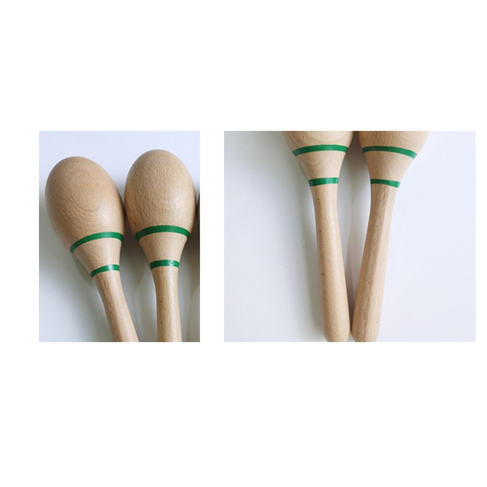 Vokowin 2pcs Percussion Maracas Shakers Rattles Sand Hammer Percussion Instrument with Wooden Handles for Live Performances and Recording Sessions (K425-2) - Image 4