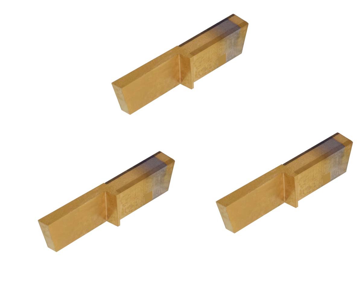 THINBIT 3 Pack LGPT085D2L7RC 'L' Series, TiN Coated Carbide, Parting Insert for Steel, Cast Iron and Stainless Steel with Interrupted Cuts