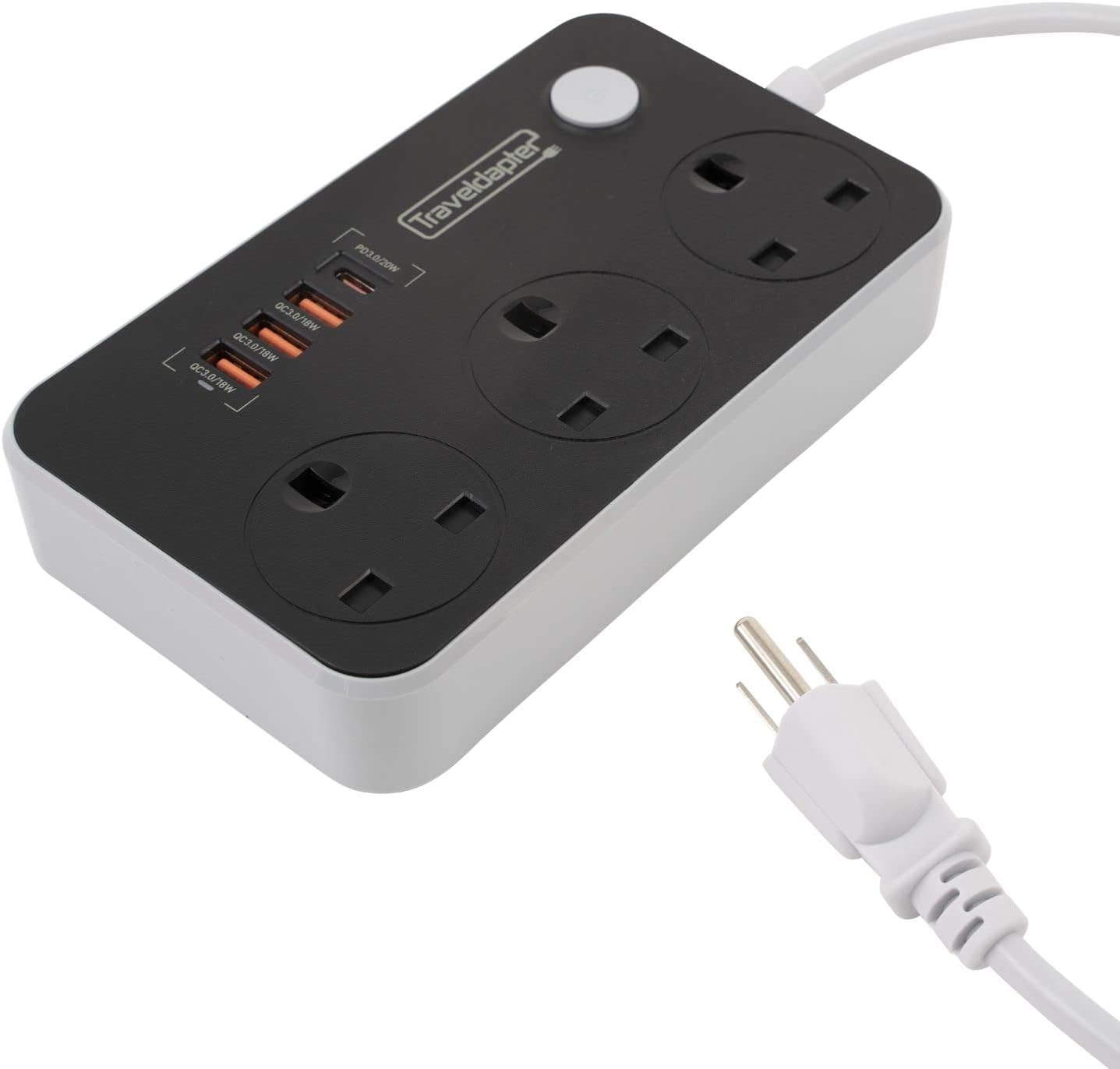 Uk To Dominican Republic Travel Adapter Usb Usbc 3 Sockets Earthed
