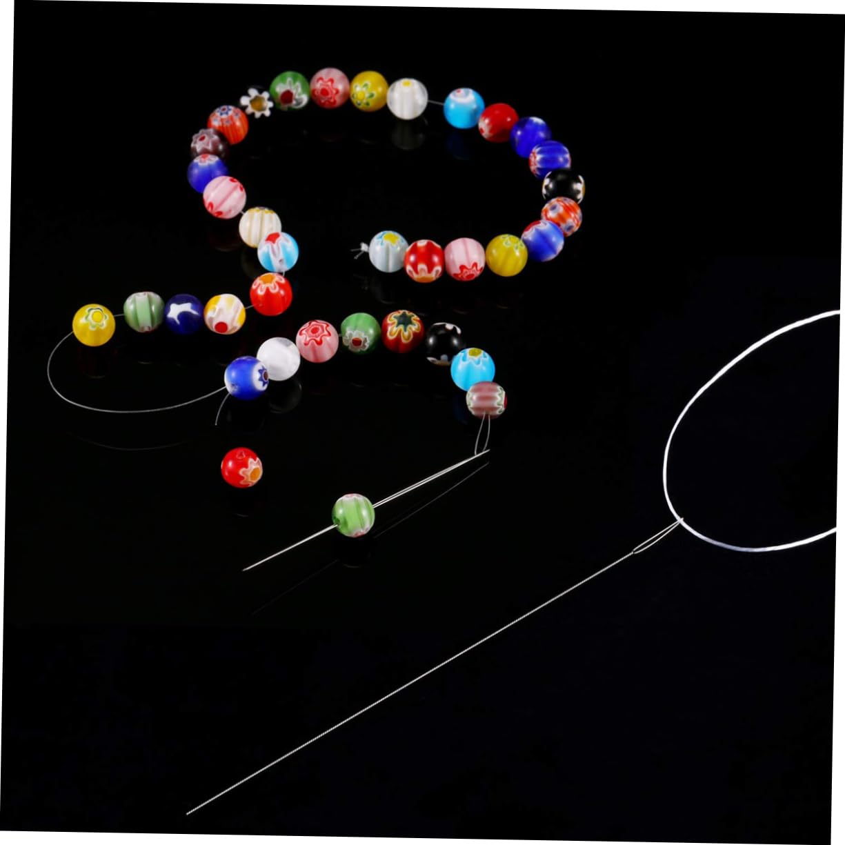 Sewroro Hand-Knitting Needles 6 Pack Beading Needles for Jewelry Making Ideal for Thread Beads Sewing Embroidery