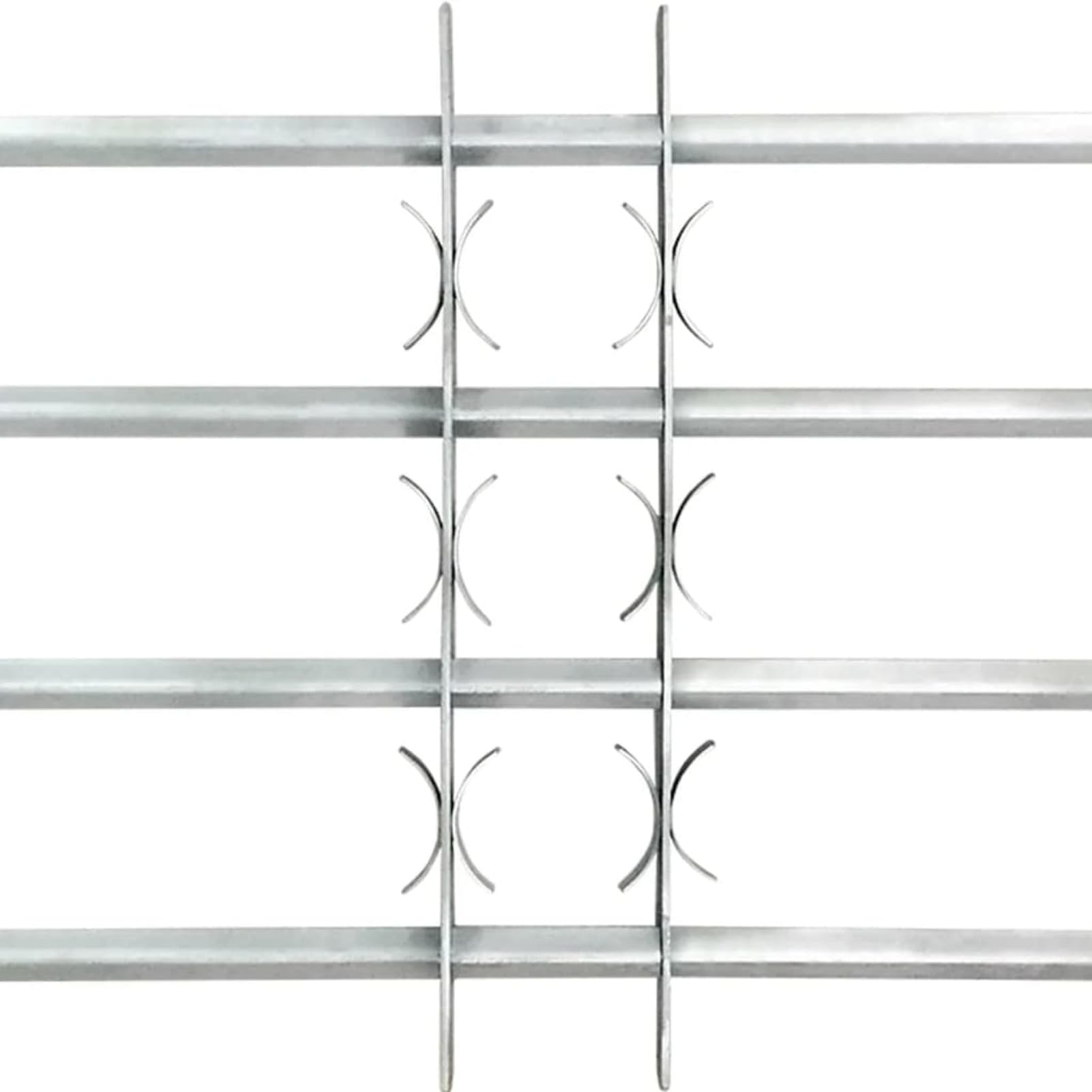 Fenstergitter Verstellbar mit 4 Querstäben, Fenstergitter Einbruchschutz, Fenstergitter Sicherheit, Kellerfenster Gitter, Fenstergitter Einbruchschutz Aussen, 1000-1500 mm