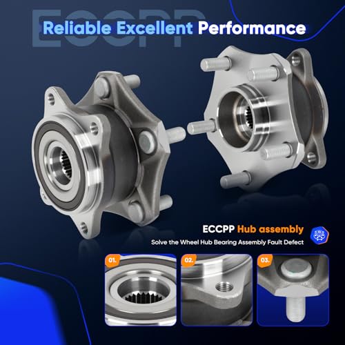 Image of ECCPP 513290 Wheel Bearing Hub Assembly for Suzuki Grand Vitara 2006-2013 | for Suzuki Kizashi 2010-2013 5 lugs w /ABS Sensor Pre-Greased Sealed