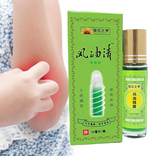 Peppermint Oil - 12 ml de rollo en aceite de menta refrescante | Peppermint Roll on Oil | Aceite refrescante para conducir anti -sueño, refrescante, de la fatiga