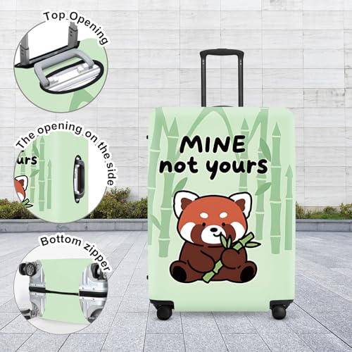 Cute Mine NOT YOURS Luggage Cover Set, Cartoon Red Panda Print Waterproof Suitcase Protector, Travel Accessories ch4