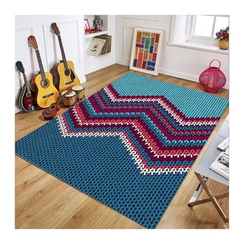 Tapis de sol en carpe géométrique salon chambre décoration maison